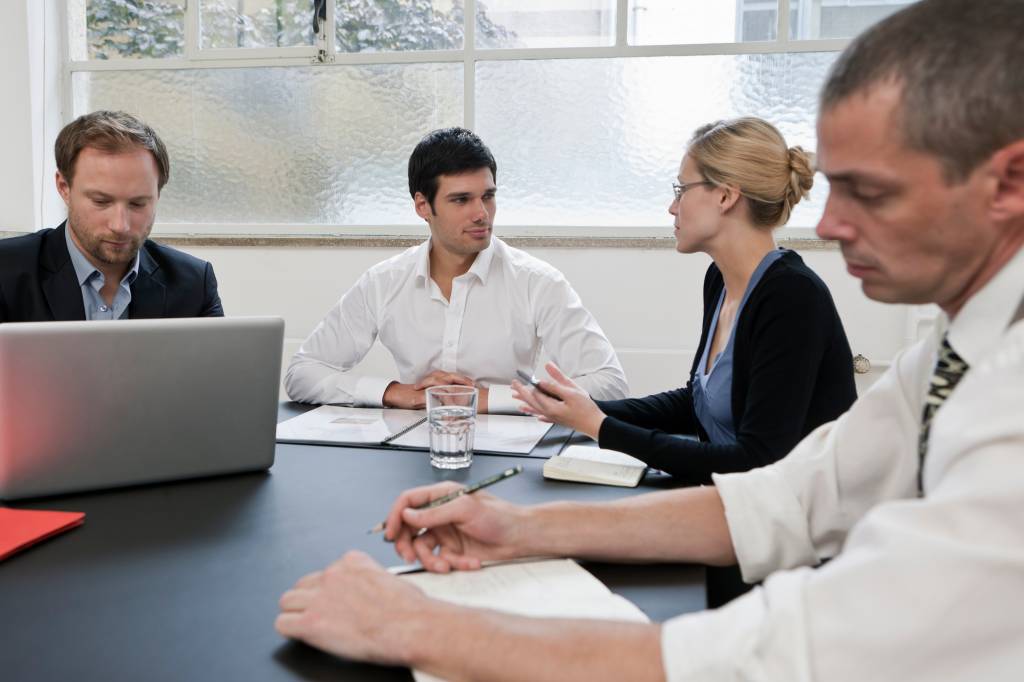 The business meeting commences